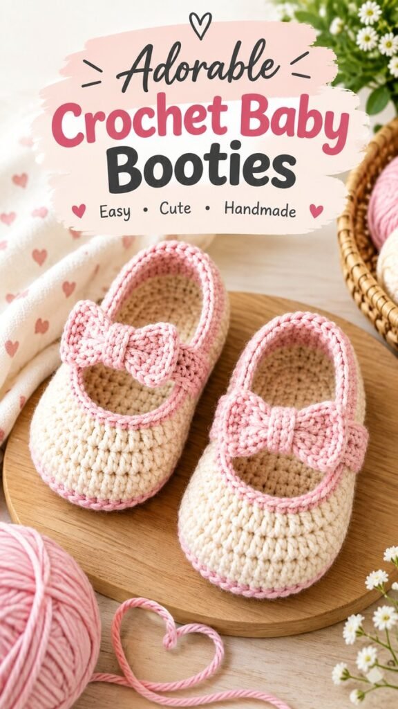 Crochet Baby Girl Shoes Adorable Handmade Booties for Little Feet