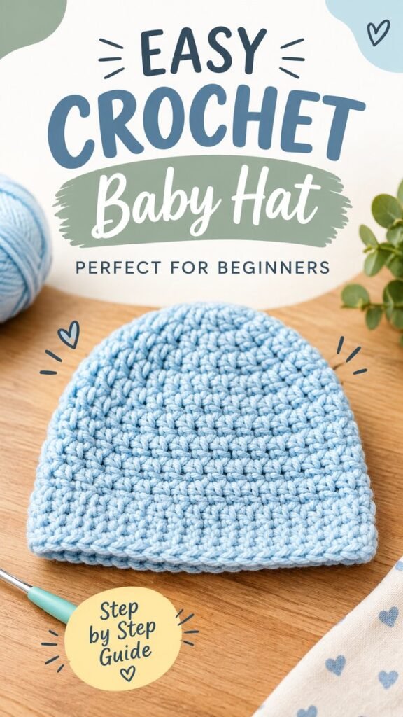 Easy Crochet Baby Hat Pattern for Beginners