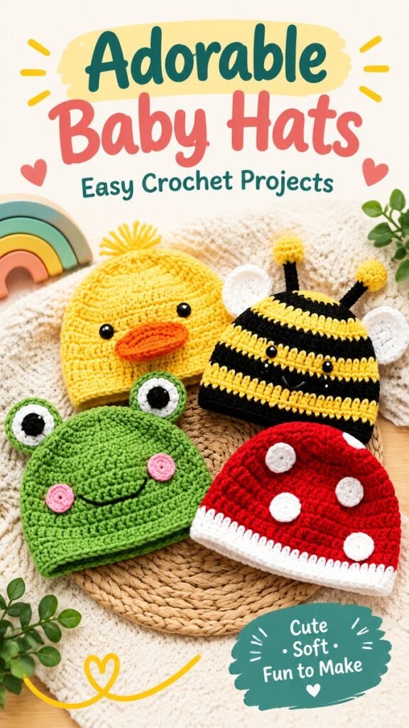 Crochet Baby Hat Patterns Cute Animal Designs for Cozy Handmade Gifts