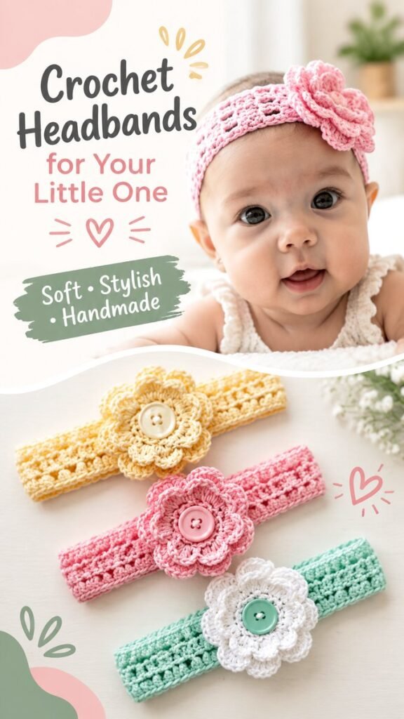 Crochet Baby Headband Pattern Easy Floral DIY for Cute Newborns
