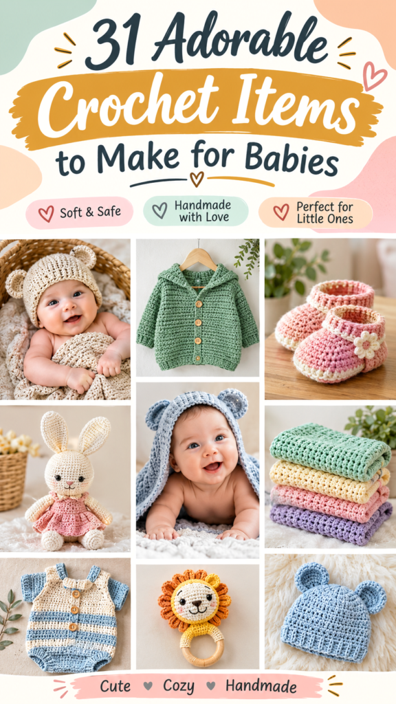 31 Adorable Crochet Items to Make for Babies Cute Handmade Baby Ideas