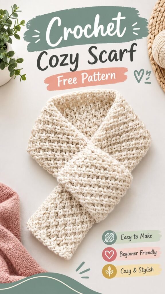 Crochet Baby Scarf Easy Cozy Free Pattern for Little Ones