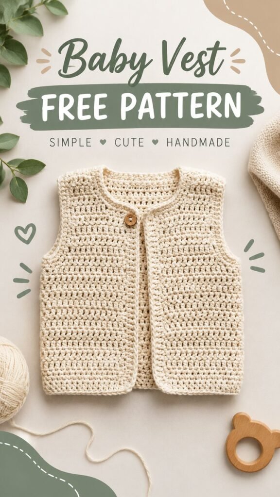 Crochet Baby Vest Free Pattern Easy Handmade Baby Sweater Tutorial