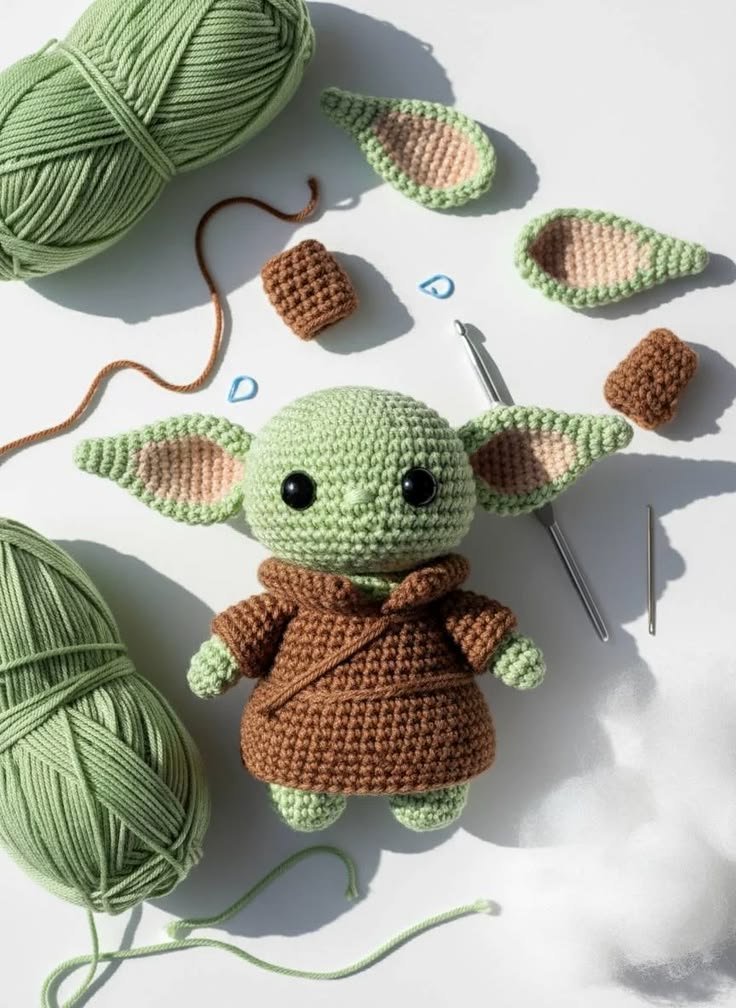 Crochet Baby Yoda Pattern Free Easy DIY Amigurumi Tutorial