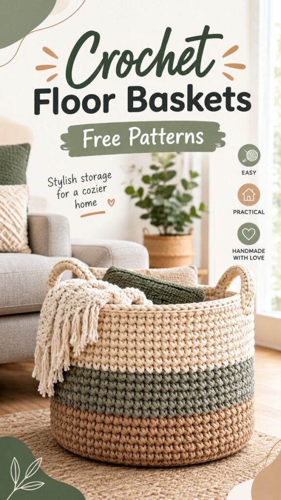 Crochet Baskets Free Patterns for Stylish Storage Ideas