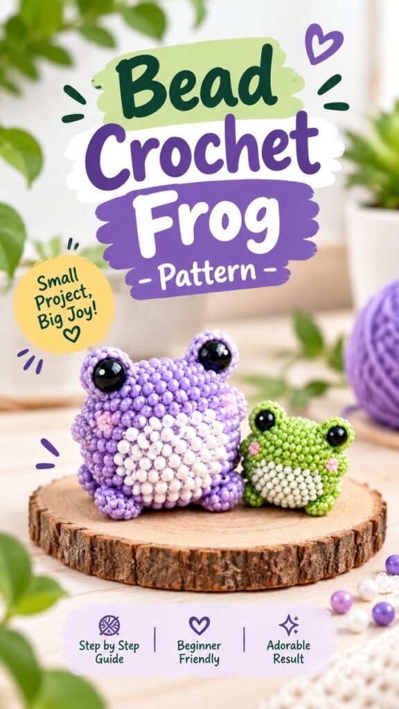 Cute Crochet Bead Animals Adorable Frog Patterns  DIY Ideas