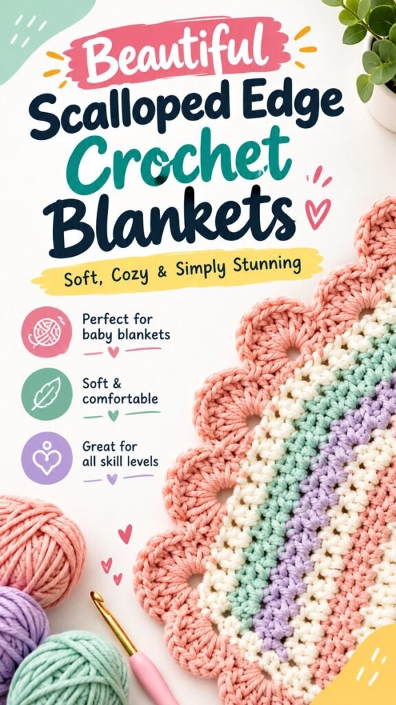 Crochet Borders for Baby Blankets Easy  Beautiful Edging Ideas
