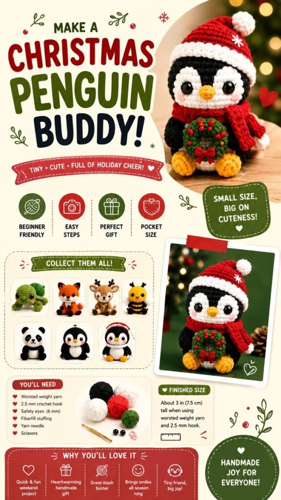Crochet Christmas Animals Cute DIY Amigurumi Holiday Patterns
