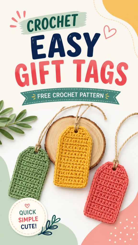 Crochet Christmas Gift Tags Free Pattern for Easy Holiday Crafts