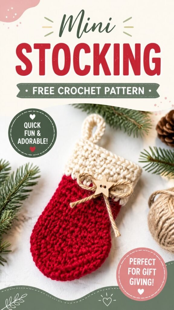 Crochet Christmas Stocking Gift Card Holder  Easy Handmade Holiday Idea