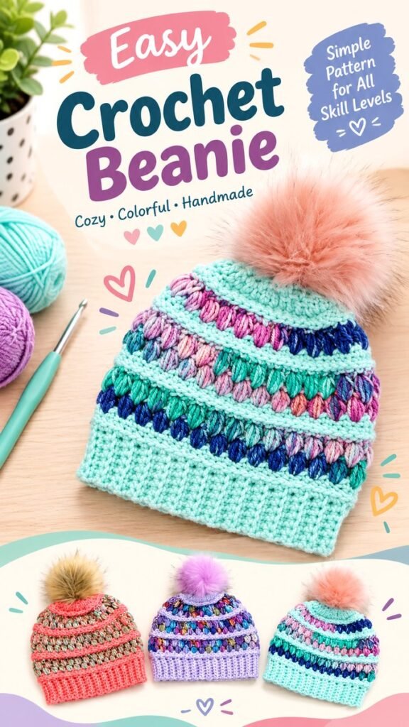 Crochet Cute Beanie Easy Cozy Patterns for Beginners  Craft Lovers