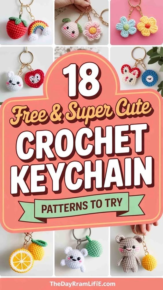 18 Cute Crochet Keychain Patterns to Try for Handmade Gifts