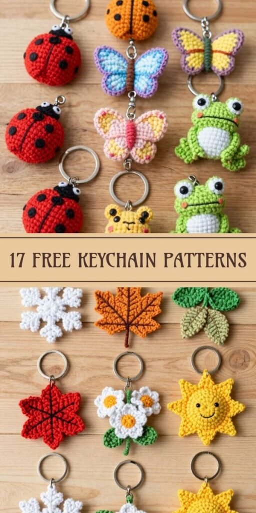 17 Cute Crochet Keychain Free Patterns for Beginners