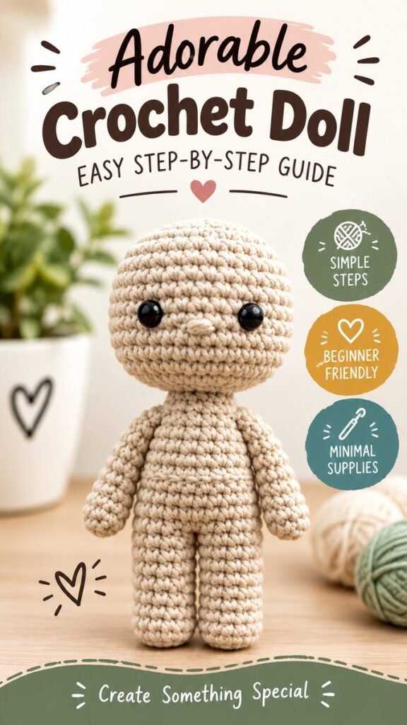 Easy Crochet Doll Pattern Cute Beginner-Friendly DIY Crochet Doll Tutorial