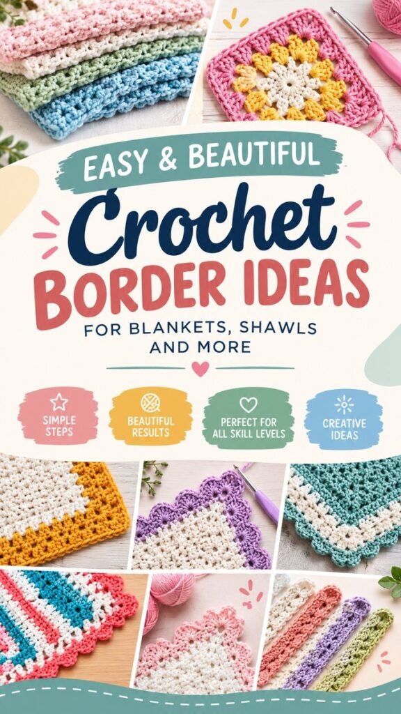 Easy Crochet Edging and Borders Ideas for Blankets, Shawls and More