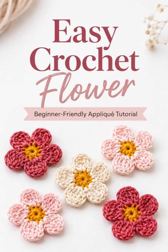 Crochet Flower Tutorial Easy Step-by-Step Guide for Beautiful Handmade Blooms