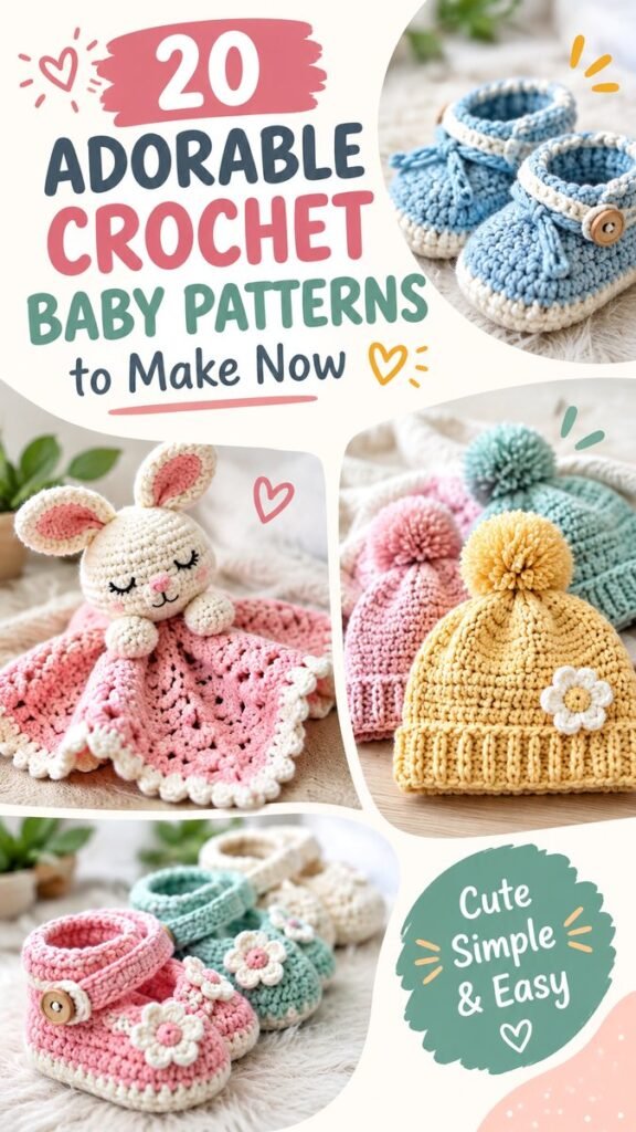 20 Crochet for Baby Free Patterns Cute  Easy Ideas to Make Now