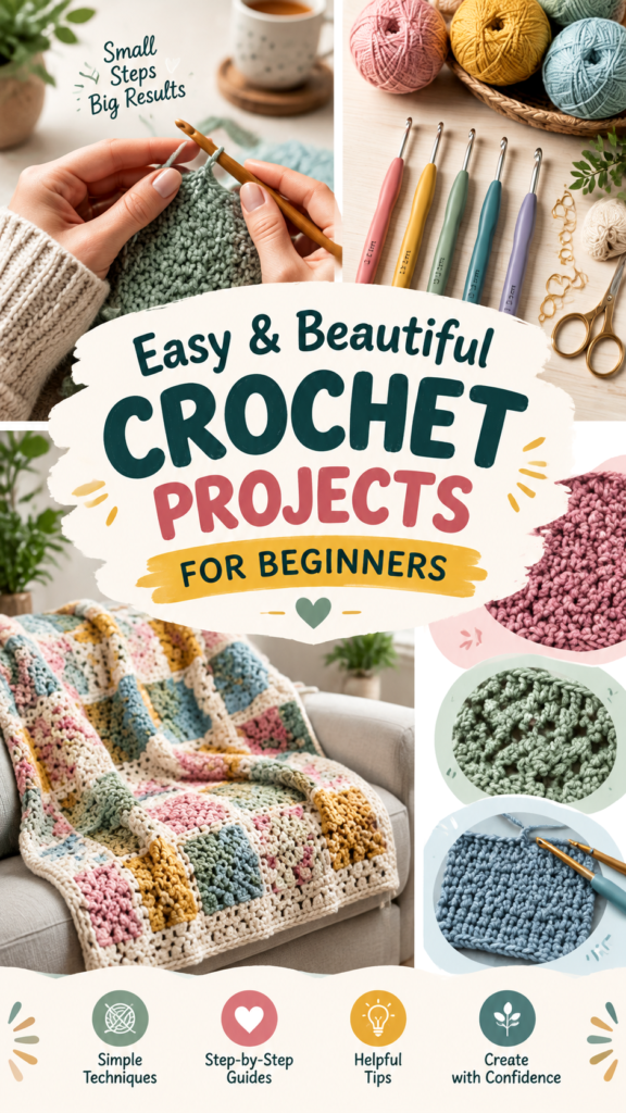 Crochet for Beginners Easy Guide to Learn Crochet Stitches  Projects