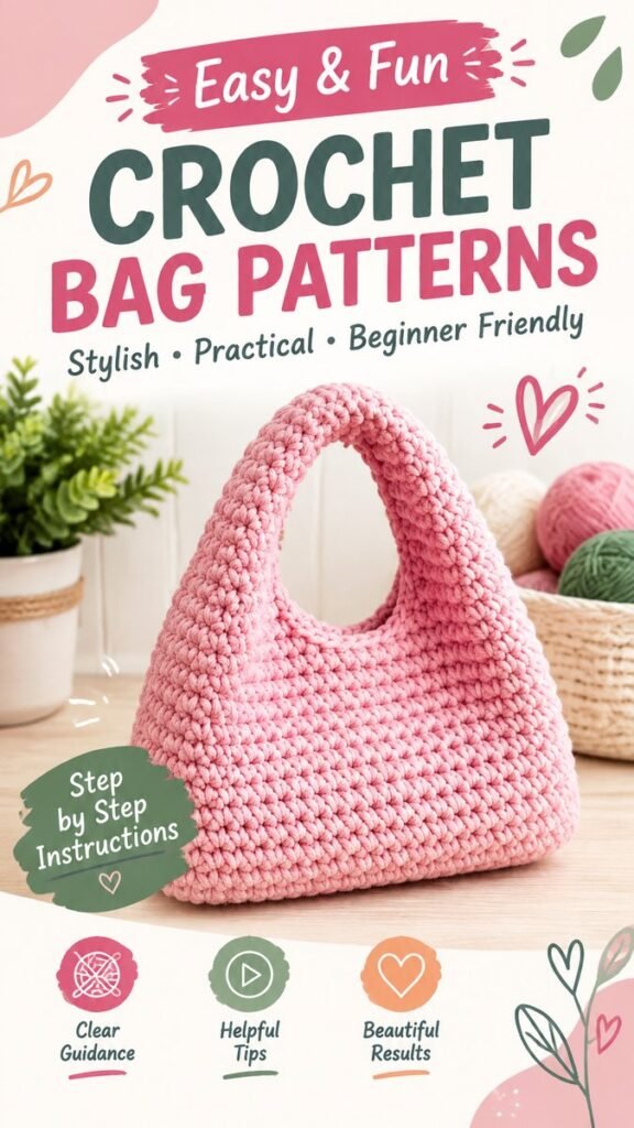 Crochet Handbags Free Patterns Stylish DIY Bag Ideas for Beginners