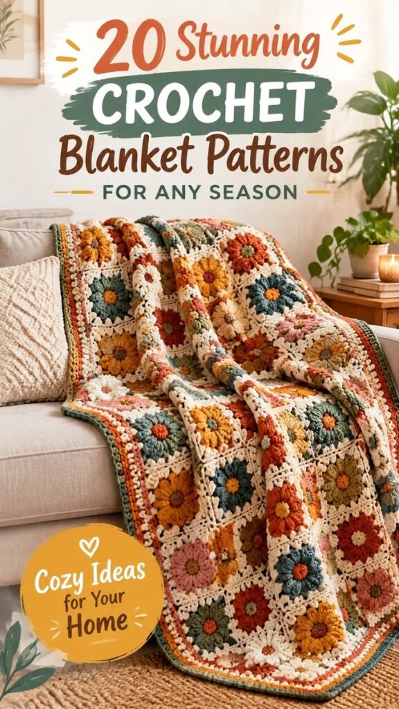 20 Cozy Crochet Ideas Blankets to Create Beautiful Handmade Designs