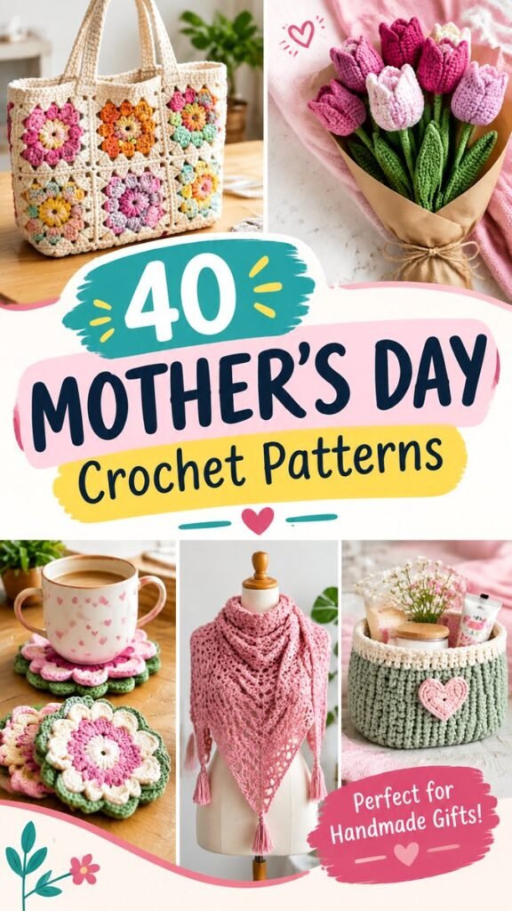 40 Crochet Ideas for Mom Handmade Mothers Day Gifts  Patterns
