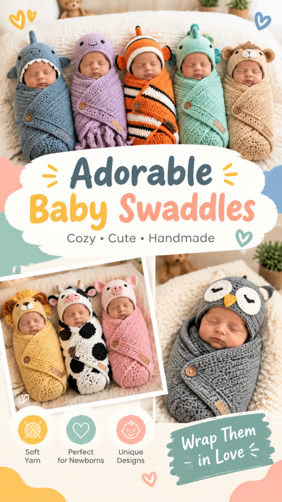 Adorable Crochet Ideas for Newborn Baby Swaddles and Cozy Baby Hats