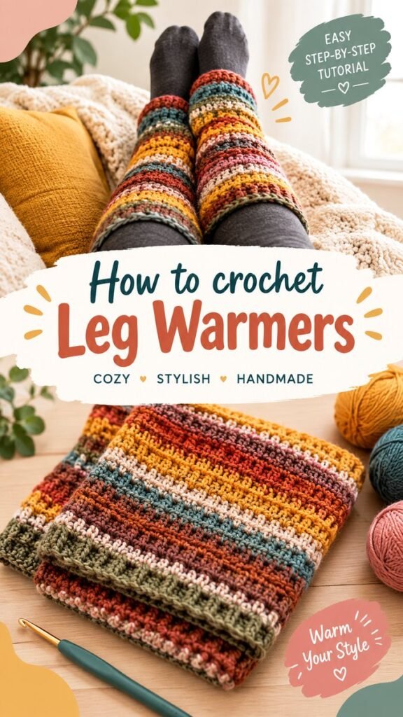 Crochet Leg Warmers Free Pattern Easy Cozy DIY Tutorial