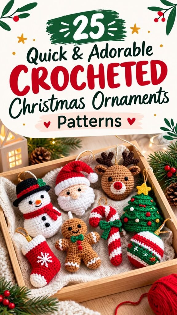25 Crochet Ornaments Free Pattern Ideas for Festive Christmas Decor