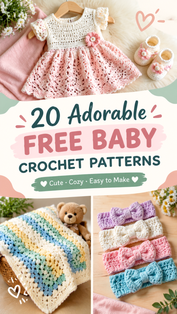 20 Sweet Baby Crochet Patterns Easy Free Ideas for Beginners