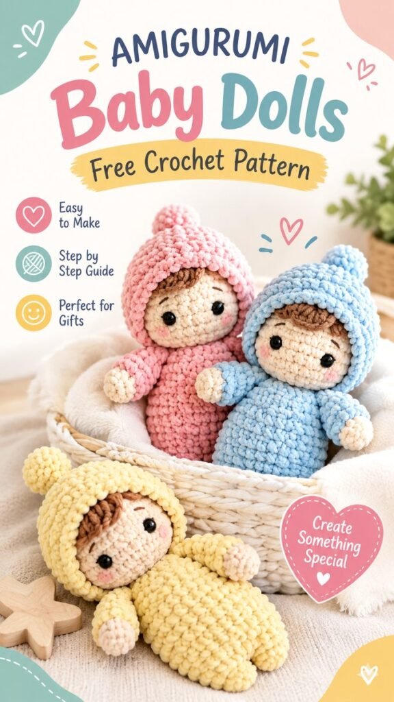 Cute Amigurumi Baby Dolls Crochet Pattern Ideas for Handmade Gifts