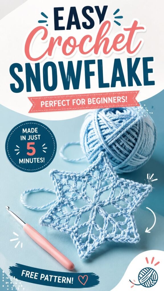 Easy Crochet Snowflake Free Patterns for Beginners