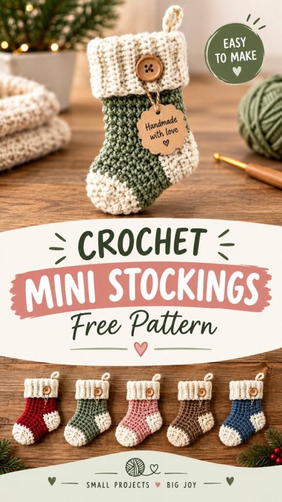 Easy Crochet Mini Stocking Pattern Ideas for Handmade Holiday Decor
