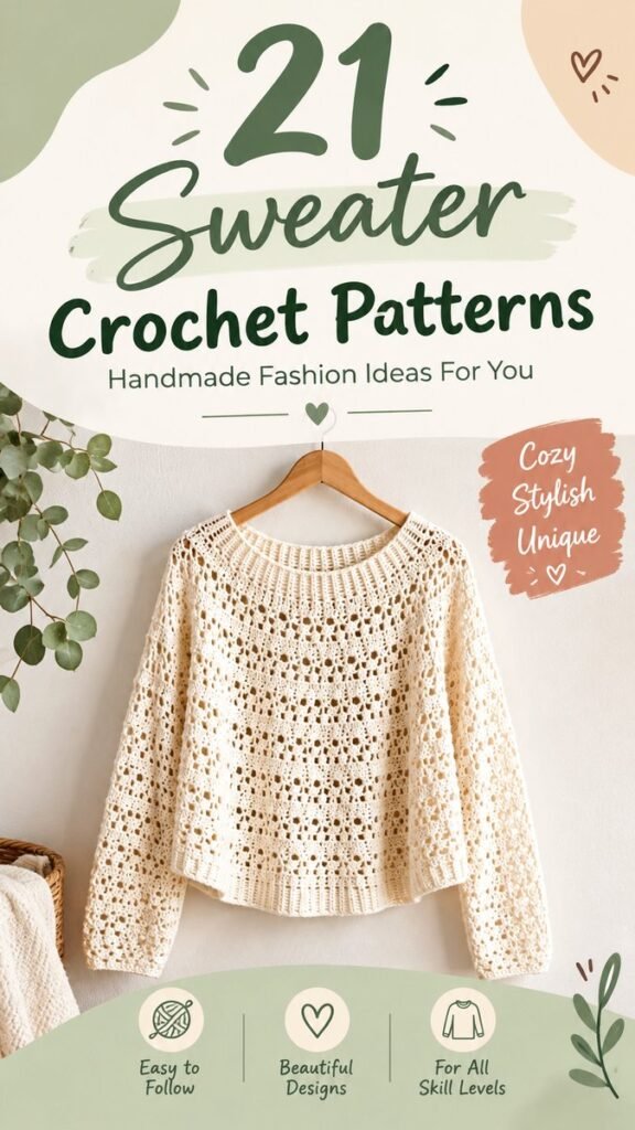 21 Crochet Sweater Designs  Patterns for Cozy Handmade Style