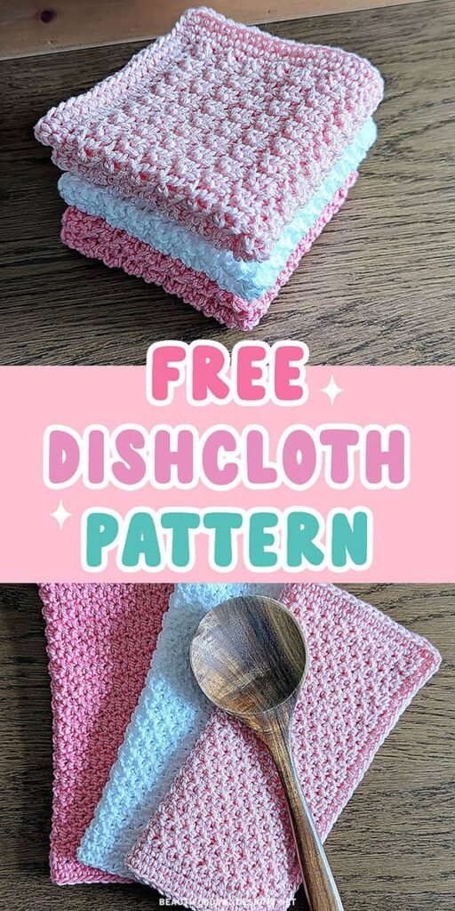 Easy Crochet Washcloth Free Pattern Simple Beginner-Friendly Tutorial