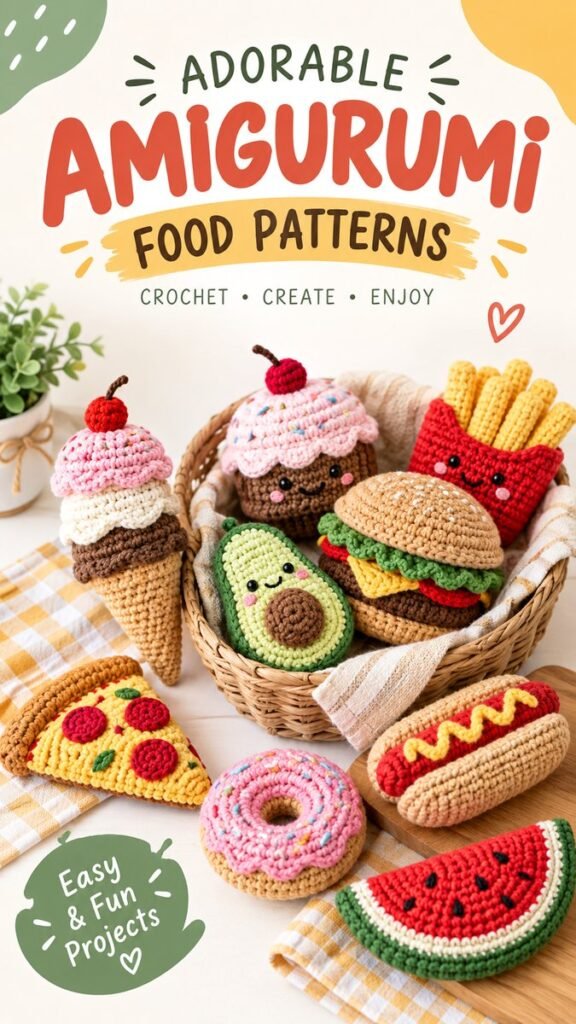 Cute Crochet Food Patterns Adorable Amigurumi Ideas for Beginners