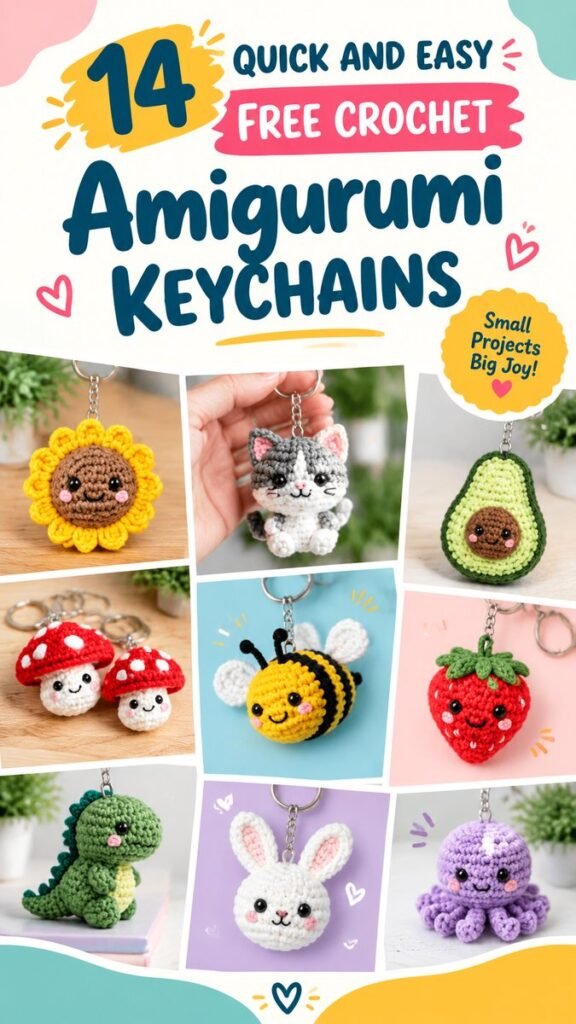 Cute Crochet Keychain Patterns Free Easy Amigurumi Ideas