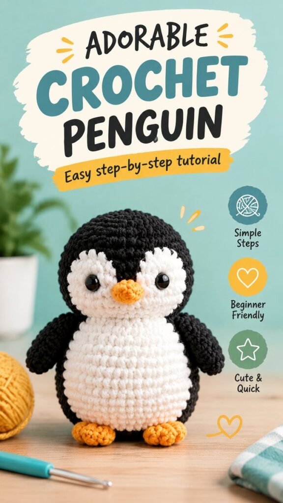 Cute Crochet Penguin Pattern Adorable Amigurumi Tutorial for Beginners