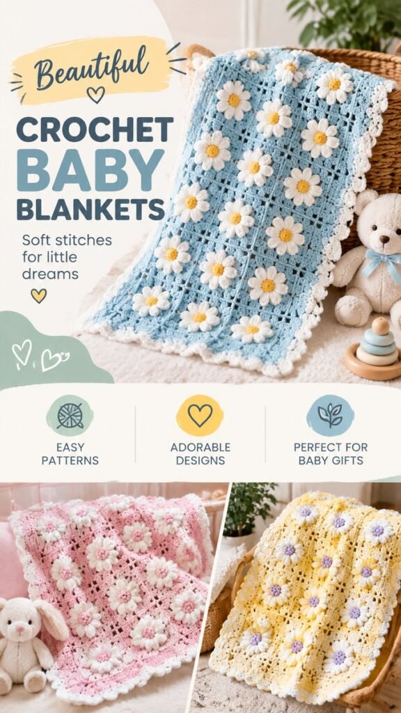 DIY Baby Blanket Crochet Ideas Easy Floral Patterns for Cozy Gifts