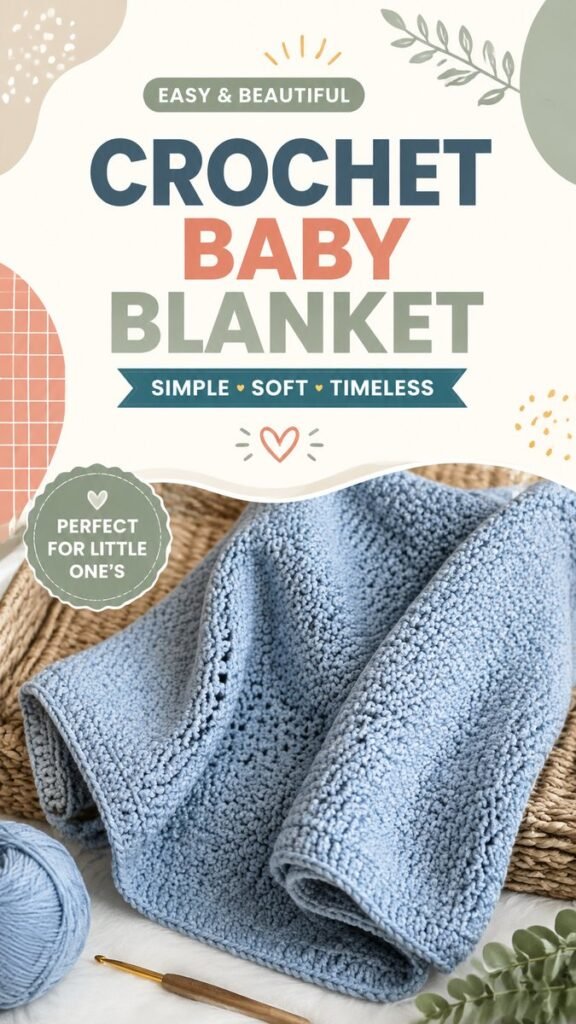 Easy Baby Crochet Blanket Pattern for a Soft, Cozy Handmade Baby Gift