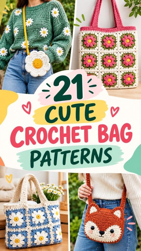 Easy Crochet Bag Patterns Free Cute DIY Ideas for Beginners