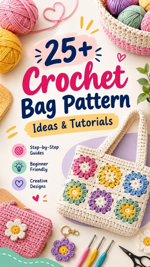 Easy Crochet Bag Pattern Free 25 Beginner-Friendly Bag Ideas  Tutorials