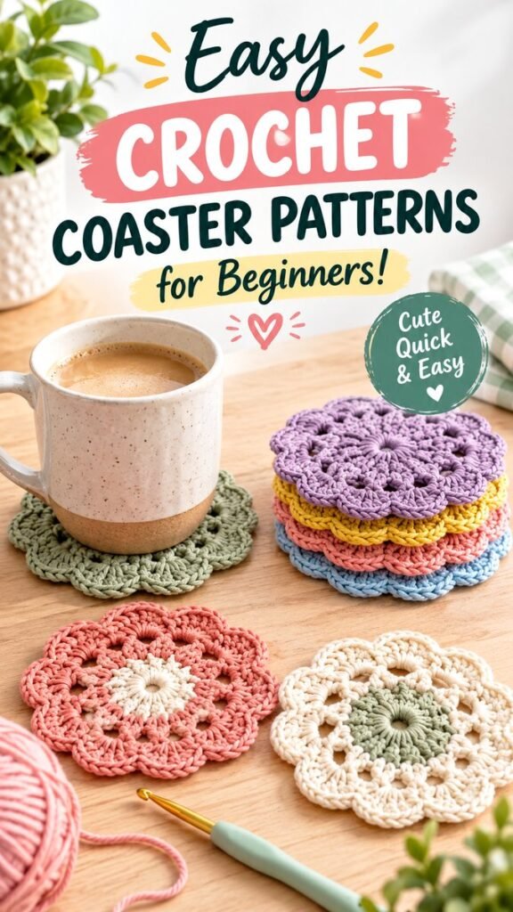 Easy Crochet Coasters Free Beginner-Friendly Patterns to Try at Home