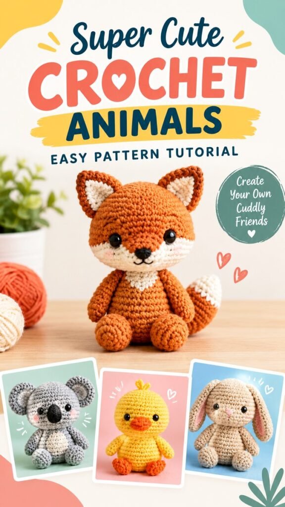 Easy Crochet Stuffed Animals for Beginners Cute  Simple Patterns