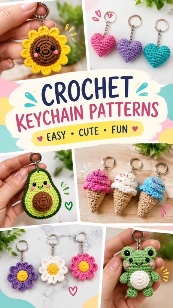 38 Cute Crochet Keychain Patterns Easy DIY Amigurumi Ideas