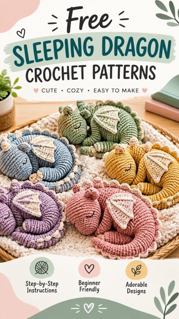Free Fantasy Crochet Patterns Cute Dragons  Magical Amigurumi