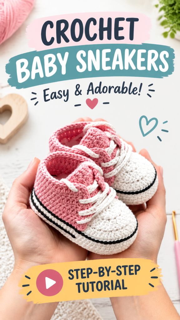 Free Crochet Baby Shoes Pattern  Cute Handmade Baby Booties Tutorial