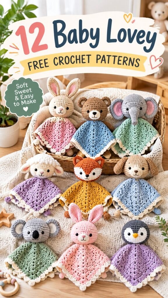 Free Crochet Patterns for Baby 12 Adorable Lovey Ideas to Make
