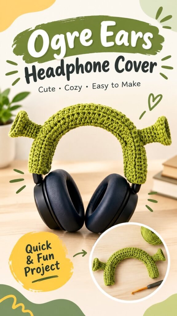 Crochet Headphone Accessories Cute DIY Crochet Headphone Covers