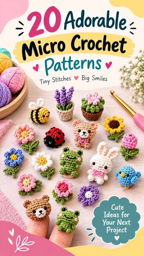 20 Adorable Mini Crochet Patterns Free for Beginners