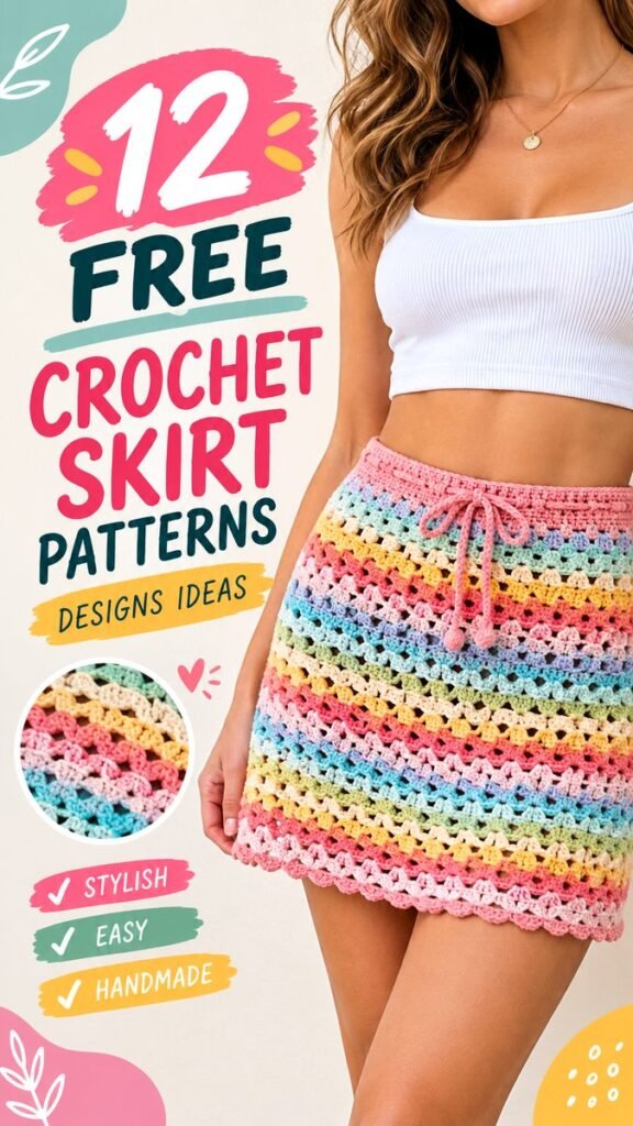 Crochet Skirt Patterns 12 Free Crochet Skirt Ideas  Designs